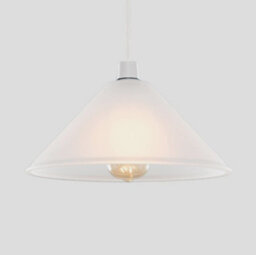 Ceiling Light Shade Modern Tapered Frosted Glass Pendant Lampshade Living Room - thumbnail 2
