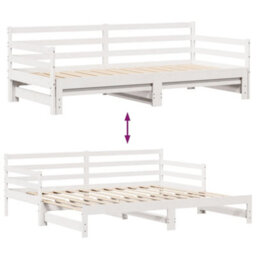 Berkfield Daybed With Trundle And Drawers Without Mattress White 90X190 Cm Single - thumbnail 9
