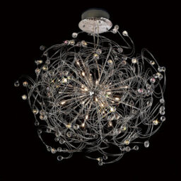 Luminosa Lighting Luminosa Messe Pendant 24 Light G4 Polished Chrome/crystal, Not Led/cfl Compatible Item Weight: 15.3Kg - thumbnail 2