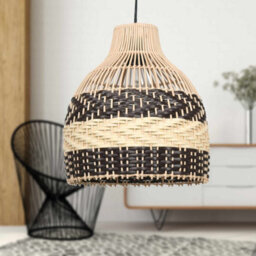 First Choice Lighting Set Of 2 Tanya Natural Rattan Mix Pendant Lightshades - thumbnail 4