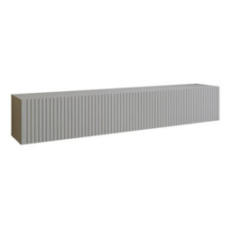 Heze Furniture Joyce Wall Mounted Tv Unit Modern Fluted Matt Finish 200Cm - Arctic Grey - thumbnail 3