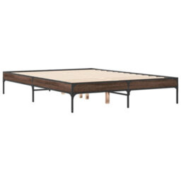 Berkfield Bed Frame Without Mattress Brown Oak 120X200 Cm - thumbnail 6