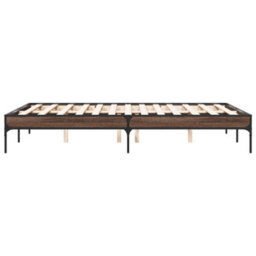 Berkfield Bed Frame Without Mattress Brown Oak 120X200 Cm - thumbnail 5