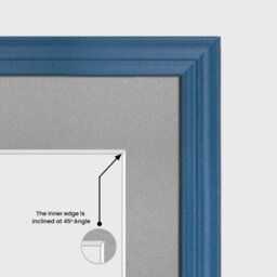AK Frames 40X20Cm Navy Blue Classic Multi Photo Frame With Silver Mount - Holds 3 Apertures (3X) 6X4 Photos - thumbnail 7