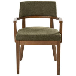 Beliani Set Of 2 Dining Chairs Dalbo Boucle Brown/ Green - thumbnail 6
