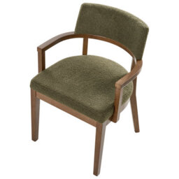 Beliani Set Of 2 Dining Chairs Dalbo Boucle Brown/ Green - thumbnail 8