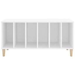 Berkfield Record Cabinet White 100X38X48 Cm Engineered Wood - thumbnail 5