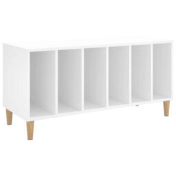 Berkfield Record Cabinet White 100X38X48 Cm Engineered Wood - thumbnail 2