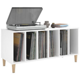 Berkfield Record Cabinet White 100X38X48 Cm Engineered Wood - thumbnail 4