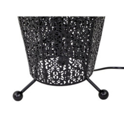 Happy Homewares Traditional And Ornate Floral Moroccan Floor Lamp In Black Gloss - thumbnail 8