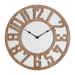 Orsina Vitus Carved Wood Wall Clock - thumbnail 1
