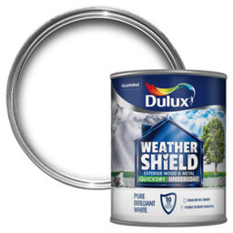 Dulux Weathershield White Metal & Wood Undercoat, 750Ml - thumbnail 1