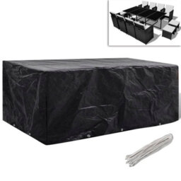 Walplus Garden Furniture Cover 8 Person Poly Rattan Set 10 Eyelets 229X113Cm - thumbnail 1