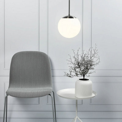 Nordlux Cafe Glass Pendant Light Hand Blown Glass White,mains - image 1