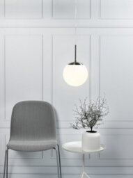 Nordlux Cafe Glass Pendant Light Hand Blown Glass White,mains - thumbnail 9