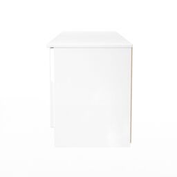 Messina Gloss White Tv Stand With 2 Drawers, (H)49.5Cm X (W)144.2Cm X (D)40Cm - thumbnail 2