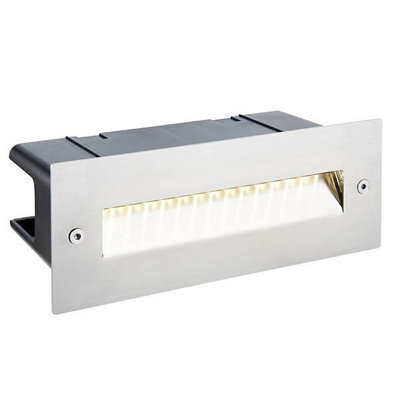 Luminosa Lighting Luminosa Seina Integrated Led Outdoor Recessed Light Marine Grade Brushed Stainless Steel, Frosted Ip44