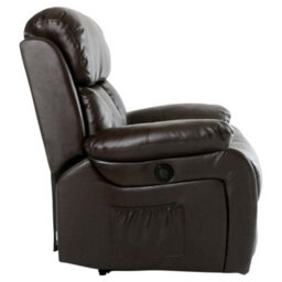 More4Homes Chester Electric Bonded Leather Automatic Recliner Armchair Sofa Home Lounge Chair (Brown) - thumbnail 6