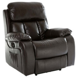 More4Homes Chester Electric Bonded Leather Automatic Recliner Armchair Sofa Home Lounge Chair (Brown) - thumbnail 2