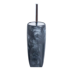 Showerdrape Octavia Grey Marble & Chrome Toilet Brush & Holder - thumbnail 3
