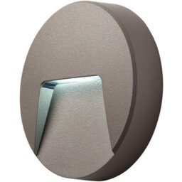4 Pack Round Outdoor Ip65 Pathway Guide Light - Indirect Cct Led - Grey Abs - thumbnail 5