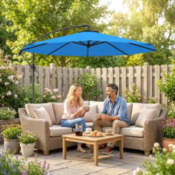 Outsunny 3(M) Banana Parasol Cantilever Umbrella Garden - thumbnail 7