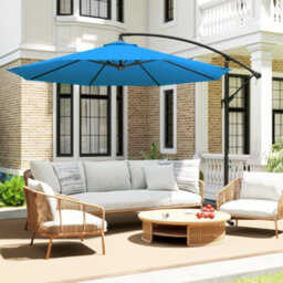 Outsunny 3(M) Banana Parasol Cantilever Umbrella Garden - thumbnail 8