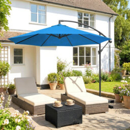 Outsunny 3(M) Banana Parasol Cantilever Umbrella Garden - thumbnail 9