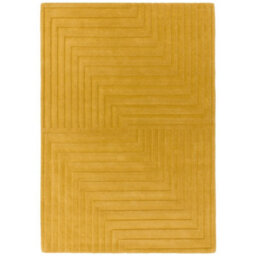 Yellow Wool Easy To Clean Optical/ (3D) Handmade , Luxurious , Modern , Wool Rug For Living Room, Bedroom - 200Cm X 290Cm - thumbnail 2