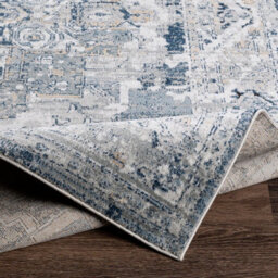 Livabliss Jolie Vintage Grey Blue Traditional Boho Living Room Rug 200 X 275 Cm Easy Care, Non Shedding - thumbnail 3