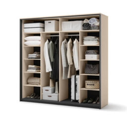 Arte Elegant Enna 1 Sliding Door Wardrobe 2200mm X 2210mm X 680mm - Luxurious Storage Solution - thumbnail 4