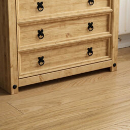5 Drawer Chest Rustic Distressed Waxed Pine Storage Bedroom Furniture - thumbnail 6