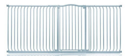 Safetots Extra Tall Curved Top Safety Gate, 225Cm - 234Cm, Matt Grey, Extra Tall 100Cm In Height, Pressure Fit Stair Gate - thumbnail 1