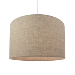 Happy Homewares Contemporary And Stylish Natural Linen 12 Lamp Shade In Oatmeal - 30Cm Diameter - thumbnail 2