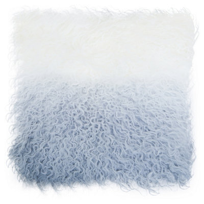 Orsina Bosie Mongolian Fur Grey Ombre Square Cushion - image 1