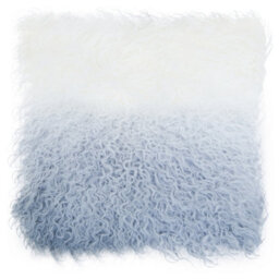 Orsina Bosie Mongolian Fur Grey Ombre Square Cushion - thumbnail 1