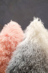 Orsina Bosie Mongolian Fur Grey Ombre Square Cushion - thumbnail 5
