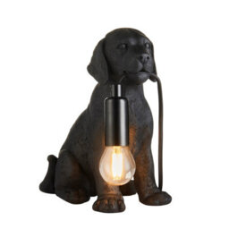 Luminosa Lighting Luminosa Labrador Puppy Table Lamp Matt Black, 1X E14 - thumbnail 1