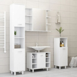 Vidaxl Bathroom Cabinet White 30X30X179 Cm Engineered Wood - thumbnail 8
