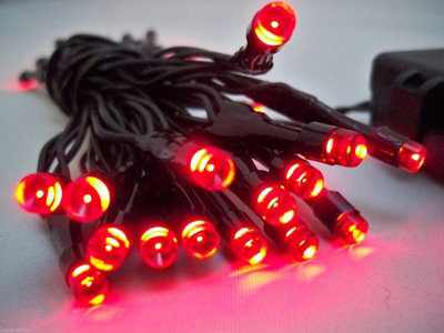 Best Artificial 40 Red Led Indoor Battery String Lights 4M Length Party Fairy Christmas Black Cable - image 1