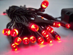 Best Artificial 40 Red Led Indoor Battery String Lights 4M Length Party Fairy Christmas Black Cable