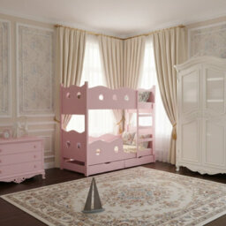 Nemo 180 Bunk Bed For 2 With Mattresses Slats And Storage Durable Functional Kids And Teen Furniture For Any Bedroom Pink - thumbnail 3