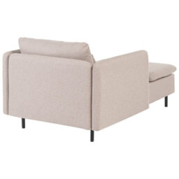 Beliani Chaise Longue Egeris Fabric Beige - thumbnail 4