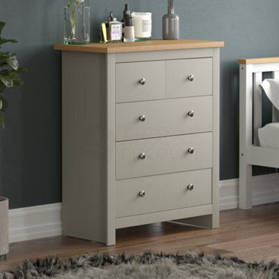 Lassic Vida Designs Arlington Grey 3+2 Drawer Chest (H)950mm (W)790mm (D)395mm - image 1
