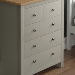 Lassic Vida Designs Arlington Grey 3+2 Drawer Chest (H)950mm (W)790mm (D)395mm - thumbnail 5