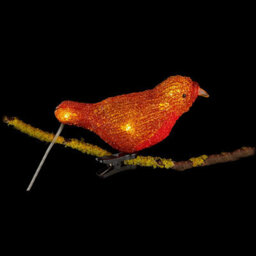 Premier Decorations Limited 5 Acrylic Christmas Robin Lights Clip On Christmas Robins Warm White Leds 16Cm - thumbnail 1