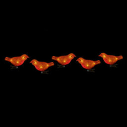 Premier Decorations Limited 5 Acrylic Christmas Robin Lights Clip On Christmas Robins Warm White Leds 16Cm - thumbnail 4