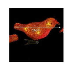 Premier Decorations Limited 5 Acrylic Christmas Robin Lights Clip On Christmas Robins Warm White Leds 16Cm - thumbnail 2