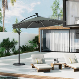 Breeins Outdoor Garden Patio Umbrellas Rectangular Parasol For Backyard And Pool With Base 2.5M H - thumbnail 2