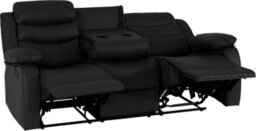 Seconique Roma 3+2 Recliner Suite - Black Faux Leather - thumbnail 5
